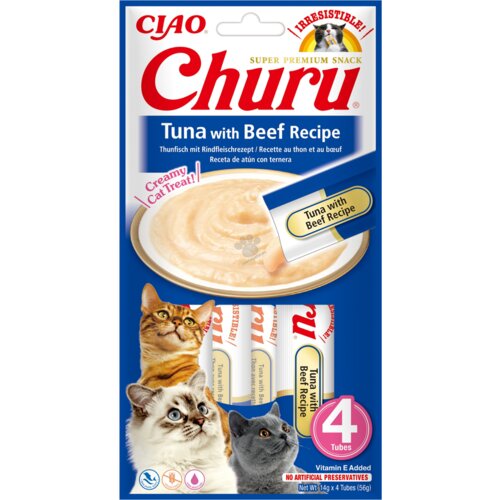 Inaba kremasta poslastica za mačke churu, tuna i govedina, 14g Cene