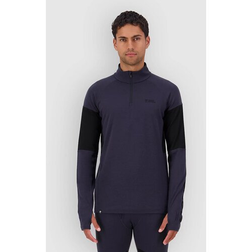 Mons Royale Olympus Merino 1/4 Zip Long Sleeve Funkcijska srajca 9 iron / black Slike