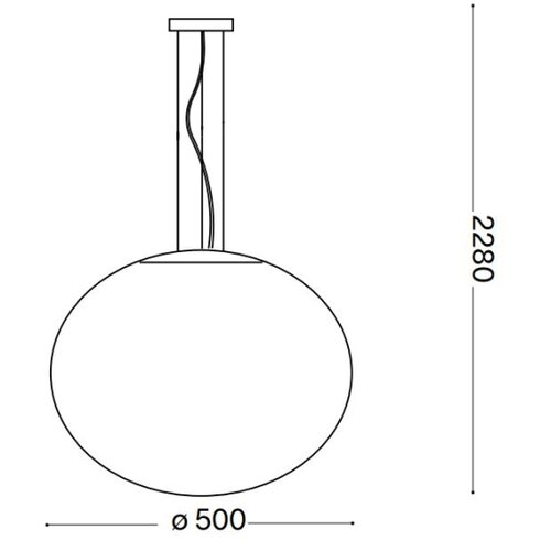 Ideal Lux luster na sajli candy 1xE27/42W/230V &amp;oslash; 50 cm bela Slike