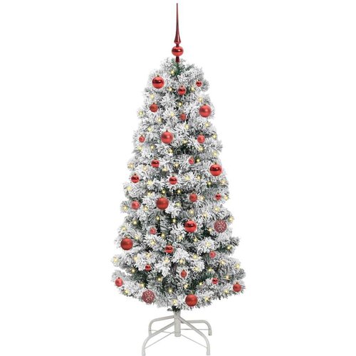  Umjetno božićno drvce s nogom Zelena i bijela 150 cm PVC Slike