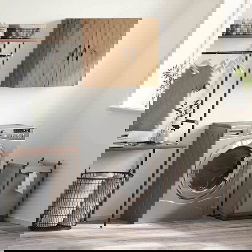 VidaXL Omarica na steni artisan hrast 60 x 31 x 60 cm Konstruiran les Slike