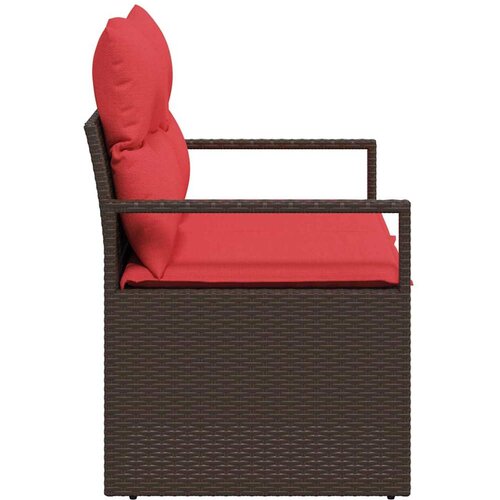  Vrtni kauč s jastukom s pohranom 120 x 62 x 69 cm poliratan Slike