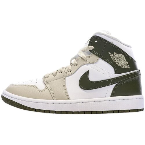 Nike Visoke superge Baskets Air Jordan 1 Mid cuir/synth&amp;eacute;tique Bež Slike