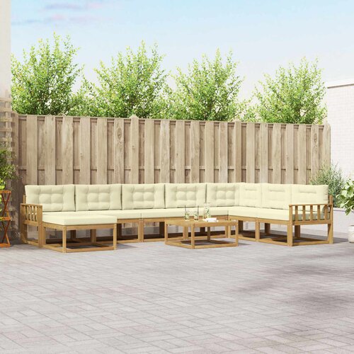  Set vanjskih sofa 9 kom. Bijela i krem Cene