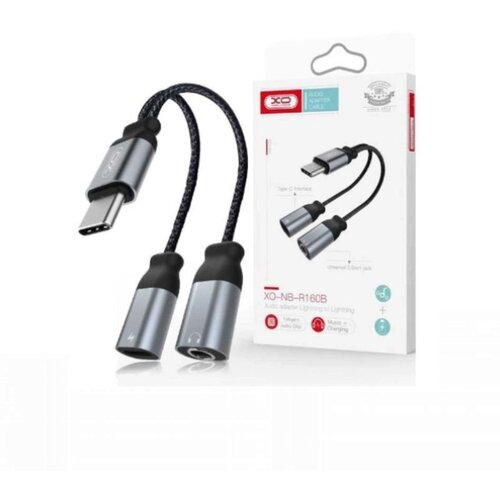 XO Audio adapter NBR160B Type-C na Type-C + 3,5mm Black Cijene