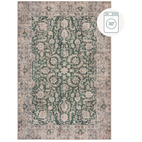 Flair Rugs Zelena pralna preproga 190x290 cm Beau Floral &amp;ndash; Slike