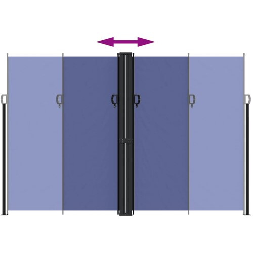  Bočna tenda na uvlačenje plava 220x600 cm Slike