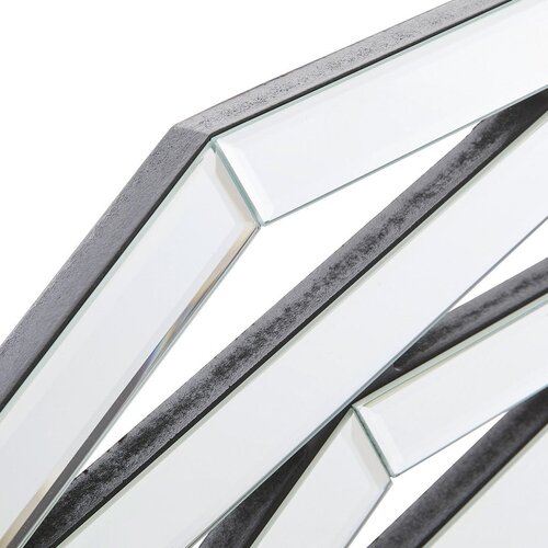 XORA STENSKO OGLEDALO, 100/100/1,9 cm steklo, leseni material Slike