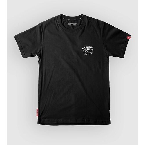 Loose Riders Keep On Diggin Tech Tee black Slike
