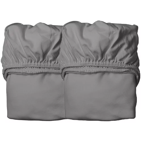 Leander® otroška rjuha za posteljo baby 60x120 cool grey (2 kosa)