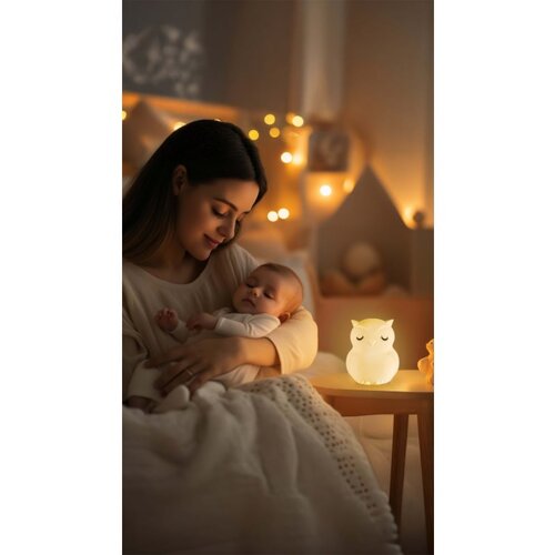 Zopa Silicone LED Lamp Size M nočna lučka Owl 1 kos Slike