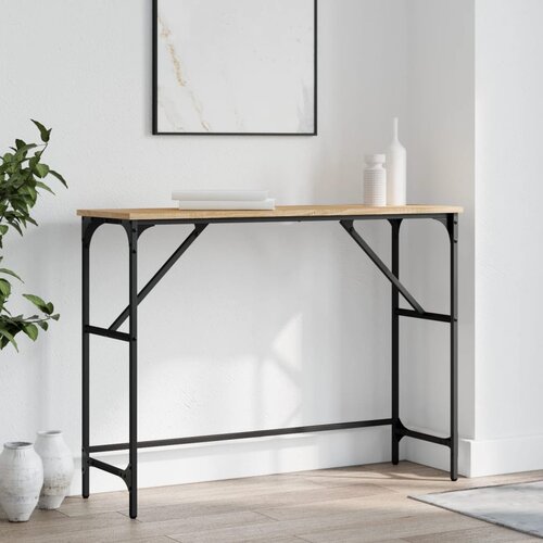 vidaXL Klubska mizica sonoma hrast 100x32x75 cm inženirski les Cene