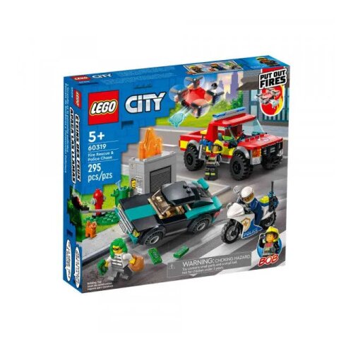 Lego City Fire Gašenje požara in policijski pregon - 60319 Cene