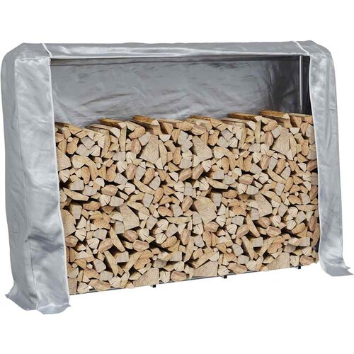 vidaXL stojalo za drva z dežnim pokrovom 200x25x150 cm pocinkano jeklo Cene