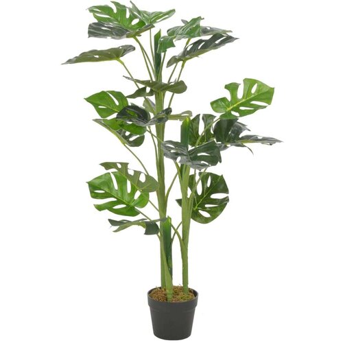VidaXL Umetna rastlina monstera z loncem zelena 100 cm, (20623411) Slike