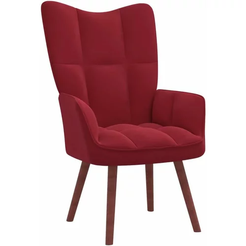  Stolica za opuštanje crvena boja vina baršunasta
