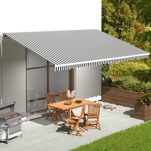  Zamjenska tkanina za tendu antracit-bijela 6 x 3,5 m Cene