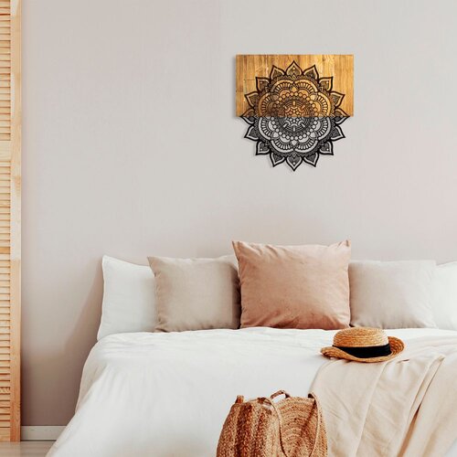 Wallity Zidna dekoracija Mandala 4, 59x58x3 cm, Crna Slike
