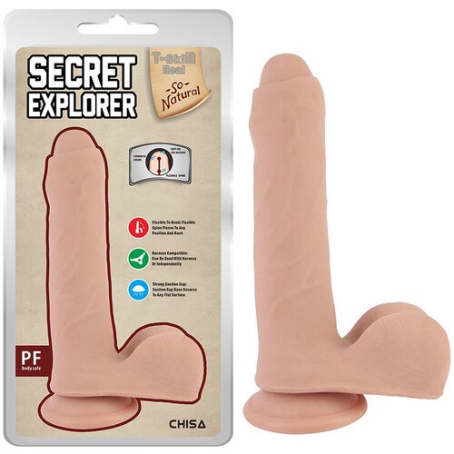  Dildo Tajni Istraživač, 20cm, Boja kože Slike