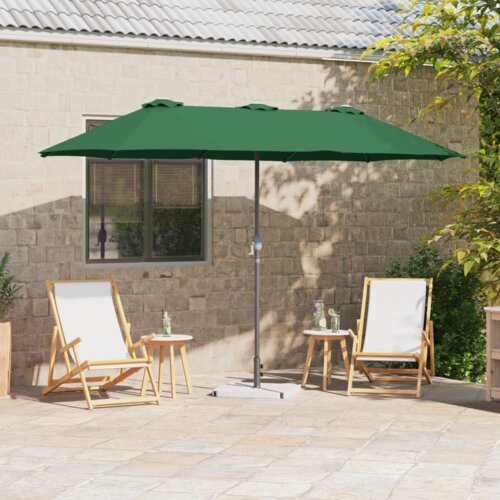  Vrtni suncobran Zelena 380 x 196 x 235 cm Slike