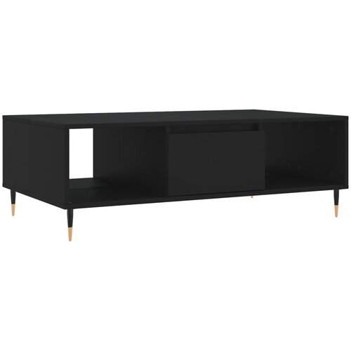 Maison Chic Klubska mizica - kavna mizica - Nizka mizica črna 104x60x35 cm inženirski les, (21753846) Slike