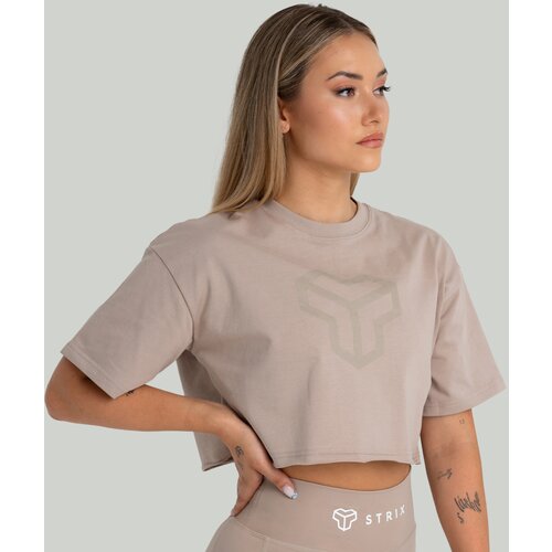 STRIX Ženska majica CropTop Taupe Slike
