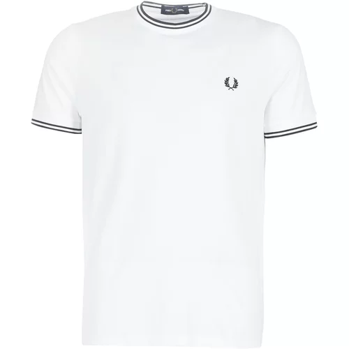 Fred Perry TWIN TIPPED T-SHIRT Bijela