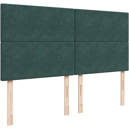 VidaXL okvir kreveta s madracima tamnozeleni 200x200cm bar&amp;scaron;unasti - tamnozelena 200 x 200 cm gladak dizajn Slike