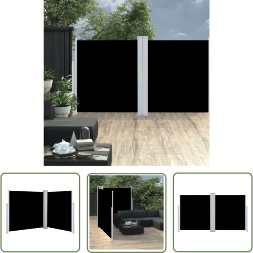  The Living Store Zložljiva stranska tenda črna 140x600 cm - Stranska Tenda, (21742492) Cene
