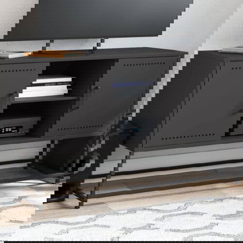VidaXL TV ormarić crni 100,5x39x60,5 cm čelični Slike