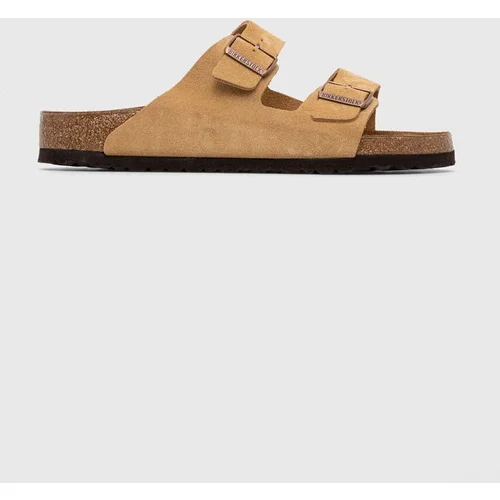 Birkenstock Natikači iz semiša moški, bež barva