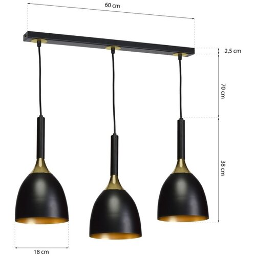  Luster na sajli CLARK 3xE27/60W/230V Slike