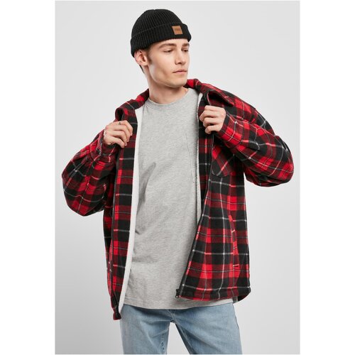 Urban Classics Teddy lined plaid jacket red/black Slike