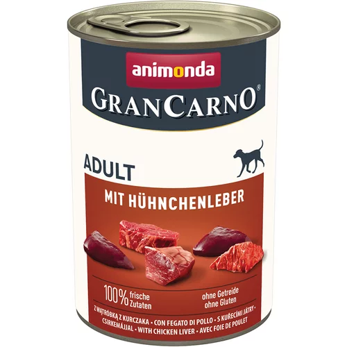 Animonda Ekonomično pakiranje GranCarno Original Adult 24 x 400 g - Pileća jetra
