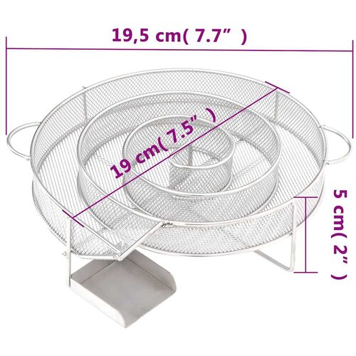 Generator hladnog dima okrugli 19,5 cm od nehrđajućeg čelika Slike