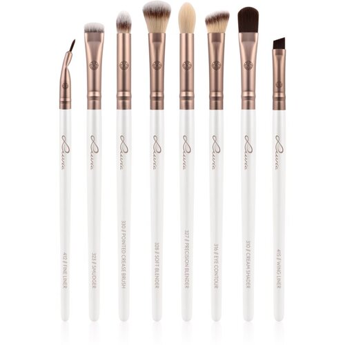 Luvia Cosmetics Prime Vegan All Eye Want set čopičev Pearl White / Metallic Coffee Brown (za oči) Slike