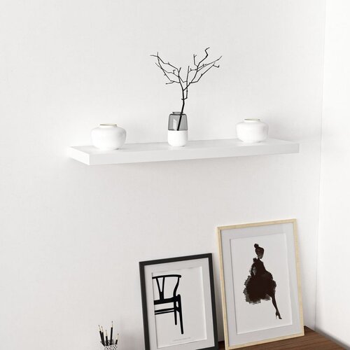 Hanah home Gizli 80 - Bright White White Wall Shelf Cene