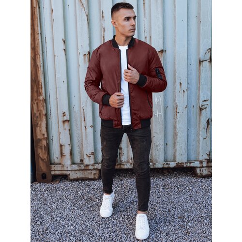 DStreet Kurtka męska bomber jacket bordowa Slike