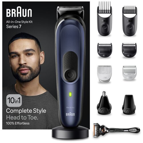 Braun series 7 7410 all-in-one style kit 10-u-1 s trimerom za bradu Slike
