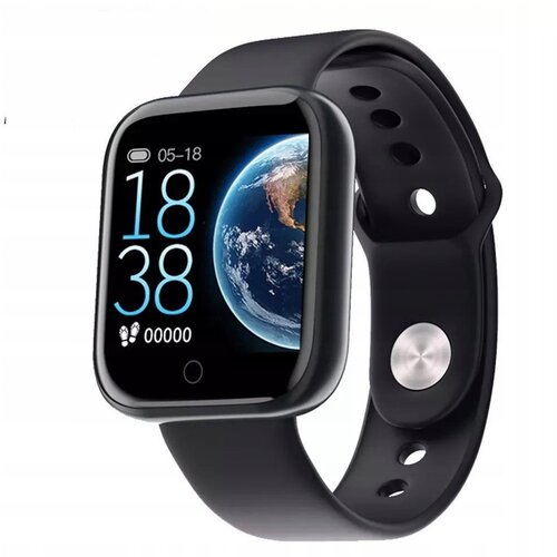  LCD pametni sat Silikonska narukvica Android i iOS L18 crni bluetooth Slike
