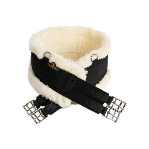 Kentucky Horsewear Črni pas iz ovčetine - 130 cm Cene