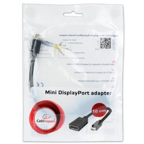 Gembird A-mDPM-DPF-001 Mini DisplayPort (male) to DisplayPort (female) adapter black adapter Slike