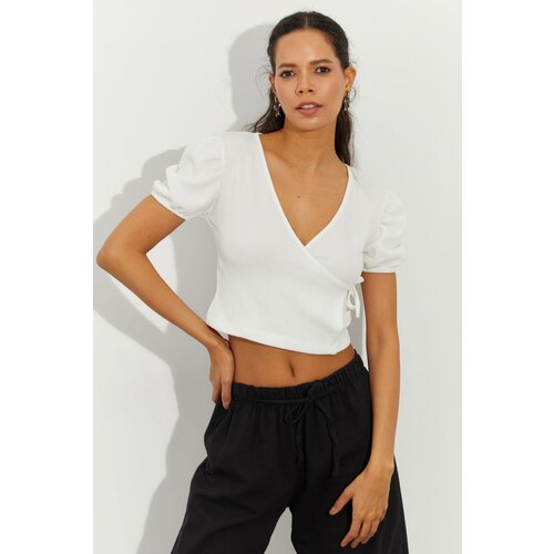 Cool & Sexy Blouse - White - Slim fit Cene