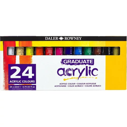 DALER ROWNEY Graduate Set akrilnih boja 24 x 22 ml