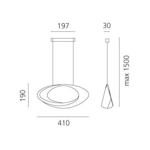 ARTEMIDE 1182010A - prigu&amp;scaron;iva led viseći luster na sajli cabildo LED/44W/230V 3000K Slike
