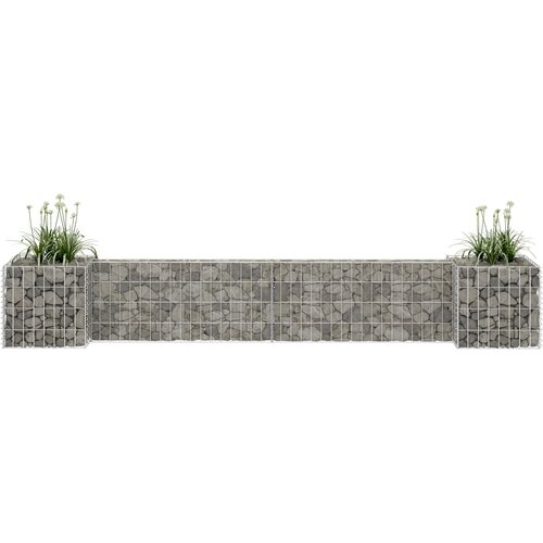 vidaXL Gabionska sadilica u H-obliku od čelične žice 260 x 40 x 40 cm Cijene