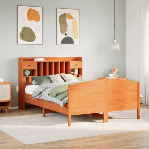  Krevet s regalom za knjige bez madraca 140 x 190 cm od borovine Cene