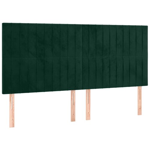  LED uzglavlje tamnozeleno 200x5x118/128 cm bar&amp;scaron;unasto Slike