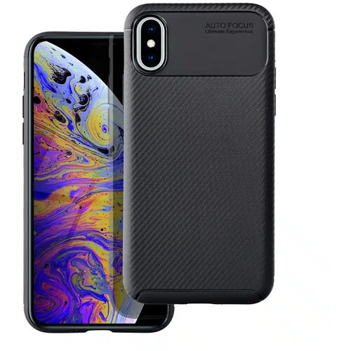 Carbon PREMIUM maska za iPhone X/XS crna Slike