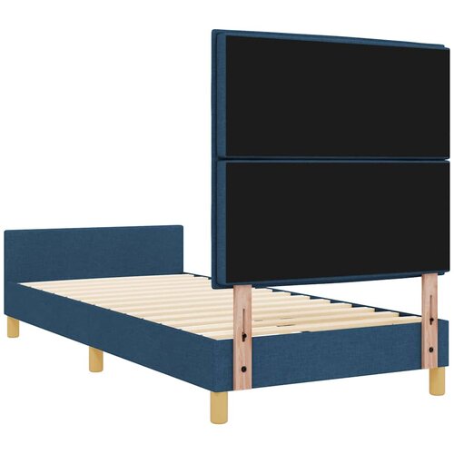  Krevetna konstrukcija s uzglavljem Plava 90 x 200 cm tkanina Slike